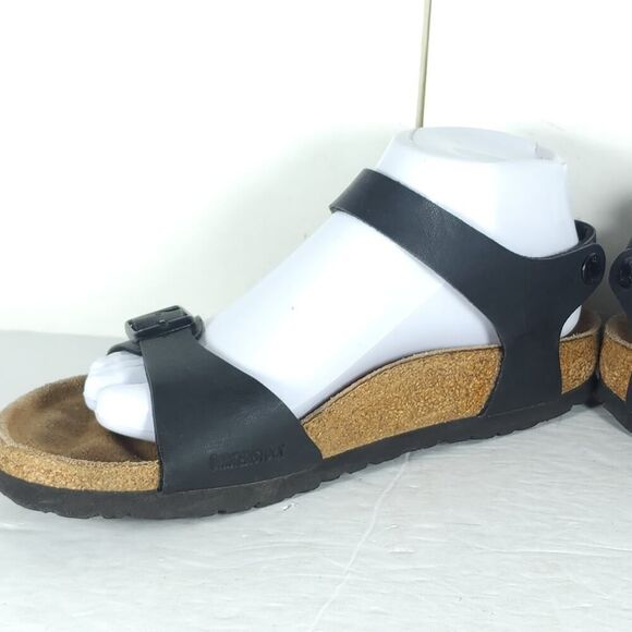 Birkenstock Women's Rio US9N EU40 Black Birko-Flor Flat Strappy sandals Shoes - Picture 7 of 16